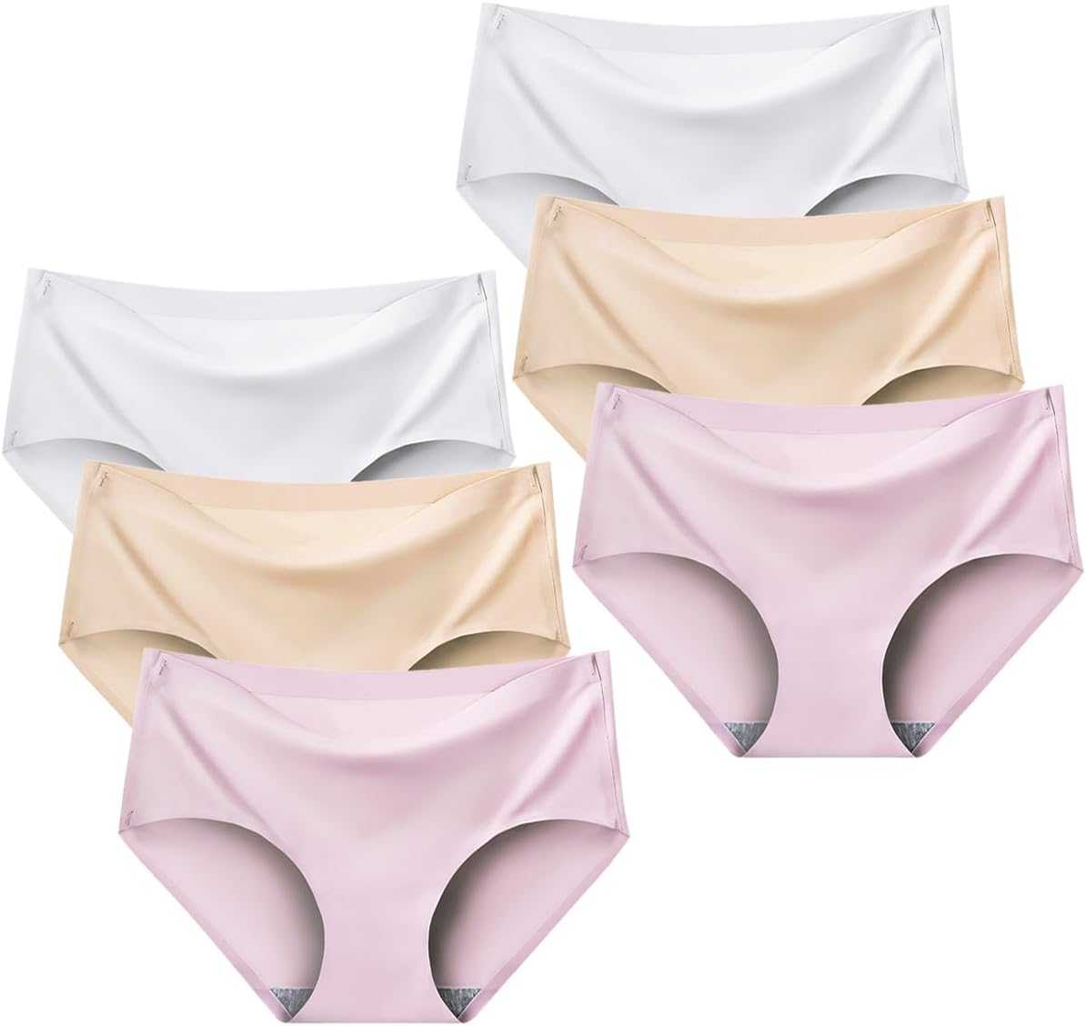 Teen Girls Seamless Underwear No Show Panties Invisible Briefs Plain Zero Feel Bikini for 8-18 Years