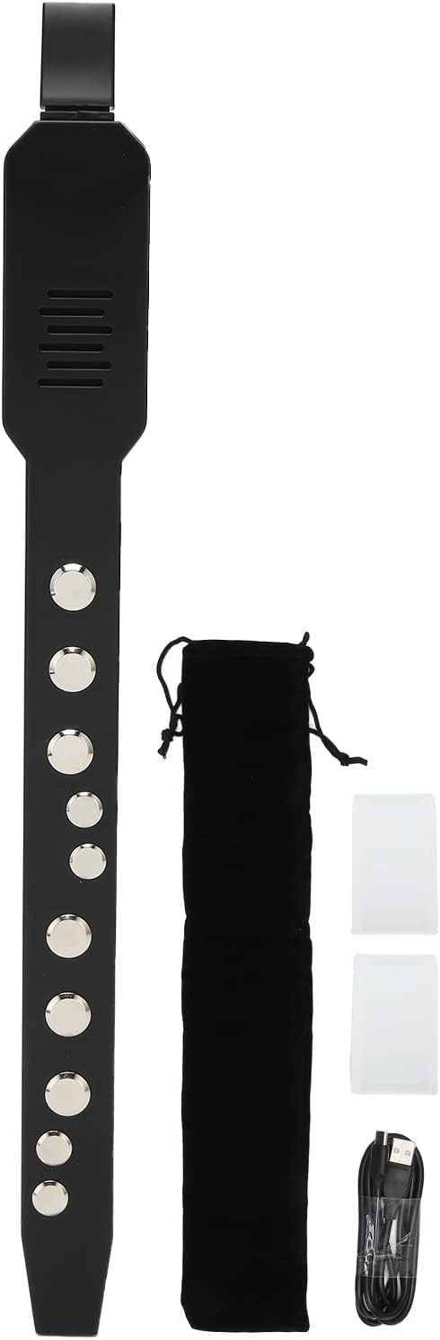 Mini Digital Wind Instrument with MIDI Connectivity, Rechargeable Electronic Saxophone Offering 10 Tones & Removable Nozzle for Versatile Play