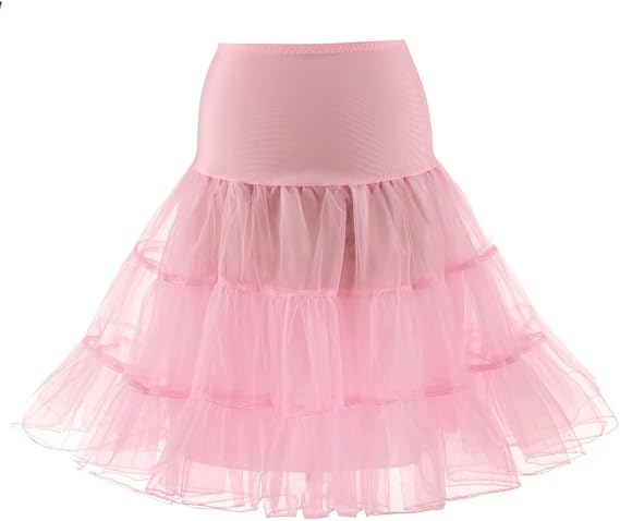 Women's 50s Vintage Petticoat Half Slip Tutu Underskirt 25.59" Crinoline Rockabilly