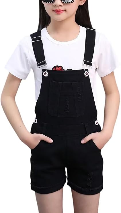 Girl's Cotton Overall Short