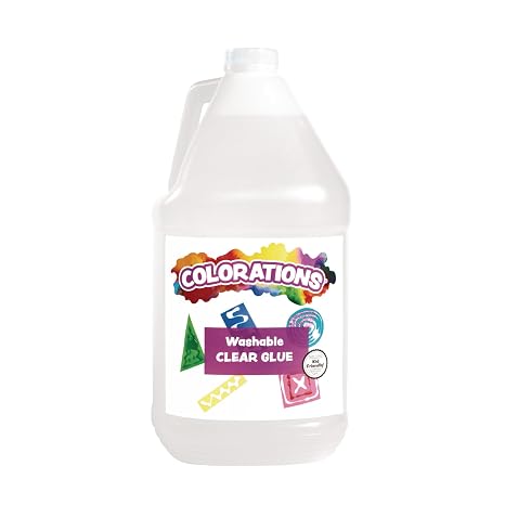 Colorations Washable Clear Glue, 1 Gallon, Non-Toxic, Great for Slime
