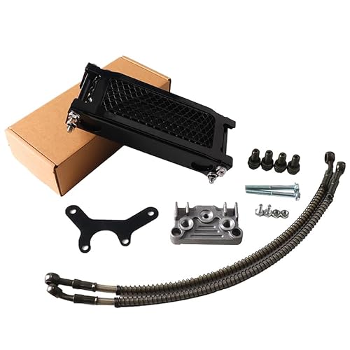 Oil Cooler Radiator Motorcycle Oil Cooler Cooling Radiator EngineFit For CRF XR KLX 50 70 90 110 125 140cc Dirt Pit Bike Scooter ATVBlack B 125-140cc