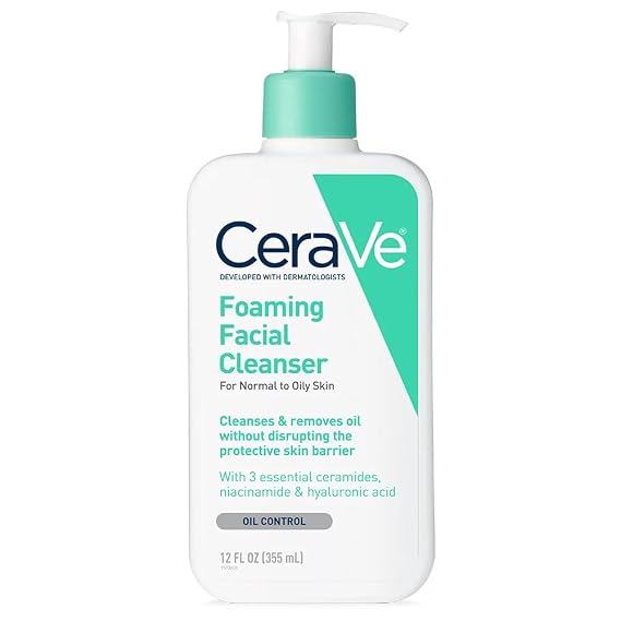 CeraVe Foaming Facial Cleanser, 12 Ounce