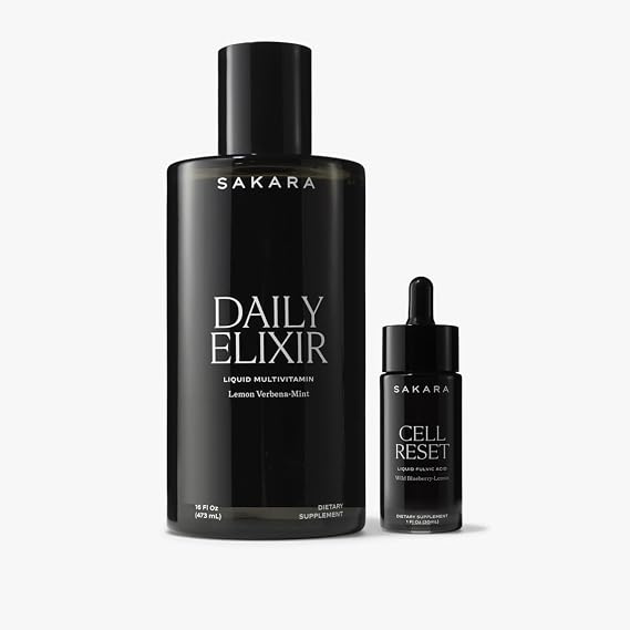 SAKARA Morning Routine Bundle Daily Liquid Multivitamin & Cell Reset
