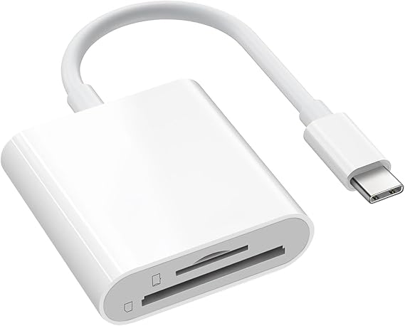 USB C SD Card Reader for iPhone 15 16-2 Slots