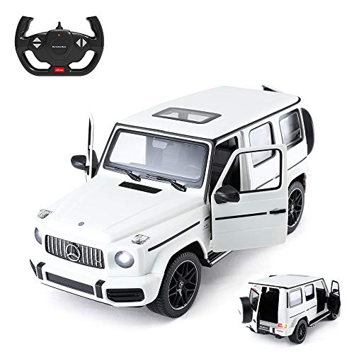 RASTAR Off-Road Remote Control Car, 1:14 Mercedes-AMG G63 RC Off-Roader Toy Car, Doors OpenWorking Lights - White2.4Ghz