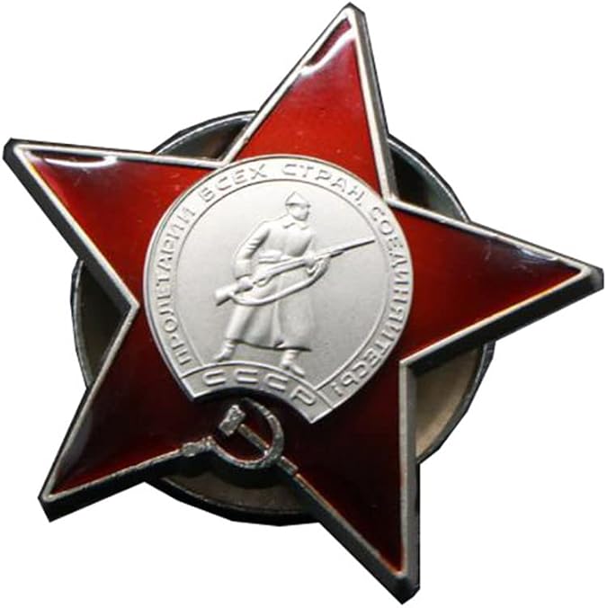 Order of Red star Russian Red Army Soviet Union USSR military Medal Badge CCCP Medal Commemorative Commemorative coins Brooch Medal Outdoor Tactical Gender Pin Badge Commemorative Coin Gift