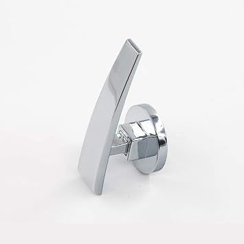 Waning Moon Wall Mounted Holdback for Curtain Panels, Tieback Hook, Set of 2, Polished Chrome Finish