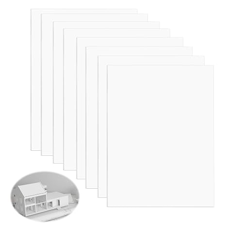 Pack of 8 Plastic Sheets DIN A4 (21 x 297 mm) Polypropylene Plate 1 mm