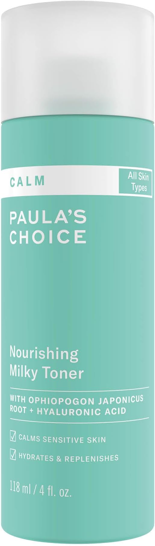 Paula's Choice Calm Nourishing Toner, Suitable for Sensitive Skin, 118 ml | Soothing Gentle Milky Face Toner Hydrates Skin & Calms Redness & Sensitivity - For a Healthy Skin Barrier - with Allantoin