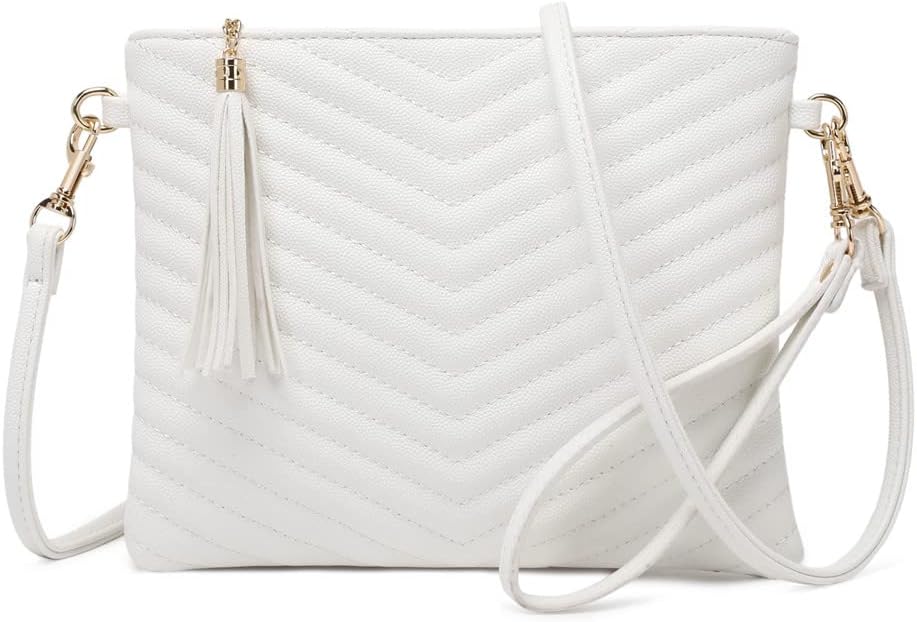 CYHTWSDJ Trendy Vegan Leather Shoulder Purses, Clutch Wallet with Wristlet Strap,Small tassel Crossbody Bags for Women