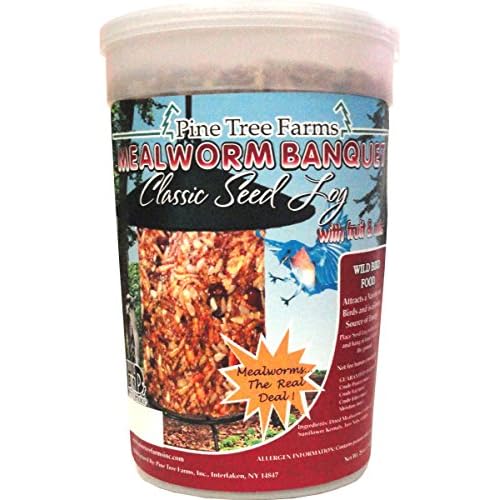 Case Pack of Pine Tree Farms Mealworm Banquet Seed Logs, 1.75 lbs. Each