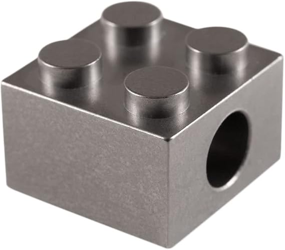 TEC Accessories T-Brick Lanyard Bead, Titanium Finish