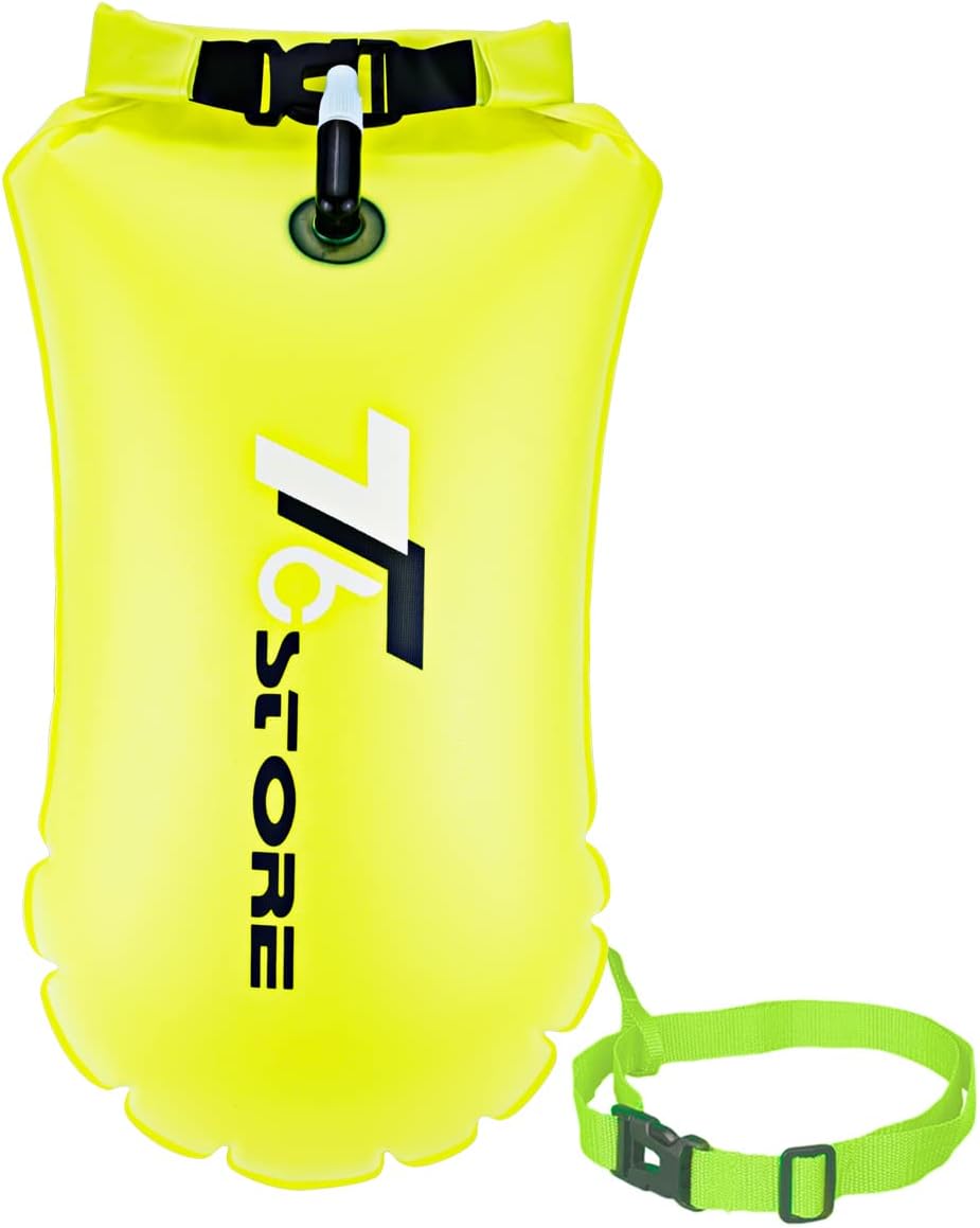 T6 20L Swim Buoy Waterproof Dry Bag Swim Safety Float Keep Gear Dry for Boating Kayaking Fishing Rafting Swimming Training and Camping