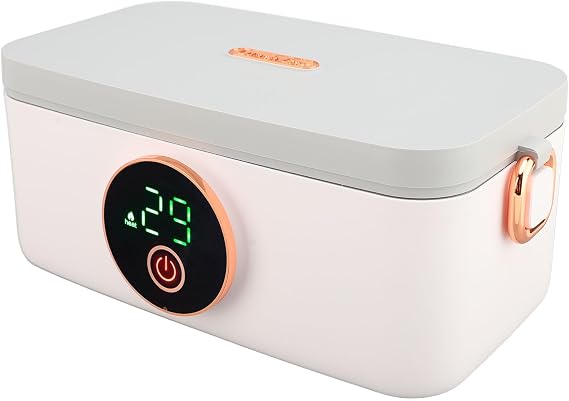 Electric Heating Lunch Box, 1L Capacity USB Rechargeable Portable Food Warmer Lunch Heater for Car Truck Home Work, Heated Lunch Boxes for Adults Leak Proof Food Container