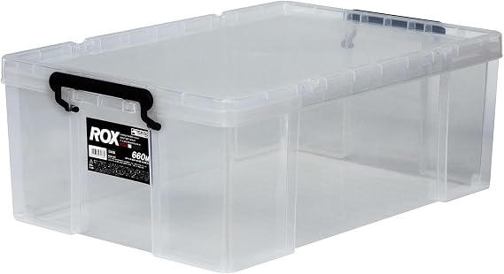 Tenma Durable and Sturdy Storage Box, Locks, 199.4 ft 660 m, Storage Case, Container Box, Plastic Case, Costume Case, Width 17.3 x Depth 26.0 x Height 9.6 inches 44 x 66 x 2