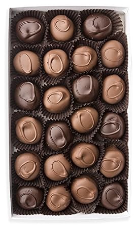 Mrs. Cavanaughs Orange Cream Mixed Chocolates 1 lb Box 65% Milk & 35% Dark Orange Fondant Creams Covered in Chocolate Citrus Cream Candy Gift, Dessert Treats, Holiday Chocolate Box
