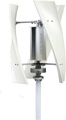 No Noise Vertical Axis Wind Turbine Generator, 12000W Magnetic Levitation Wind Turbine with MPPT Controller for Home Street Lighting,220V 12V 24V 48VWhite