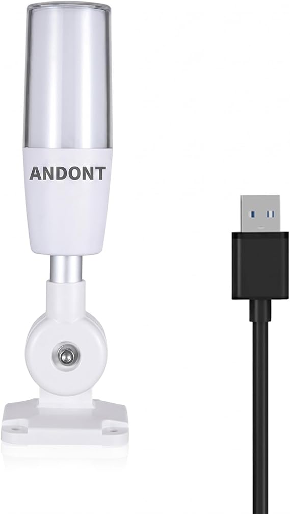 7-Color USB LED Andon Tower Light with Buzzer 5VDC