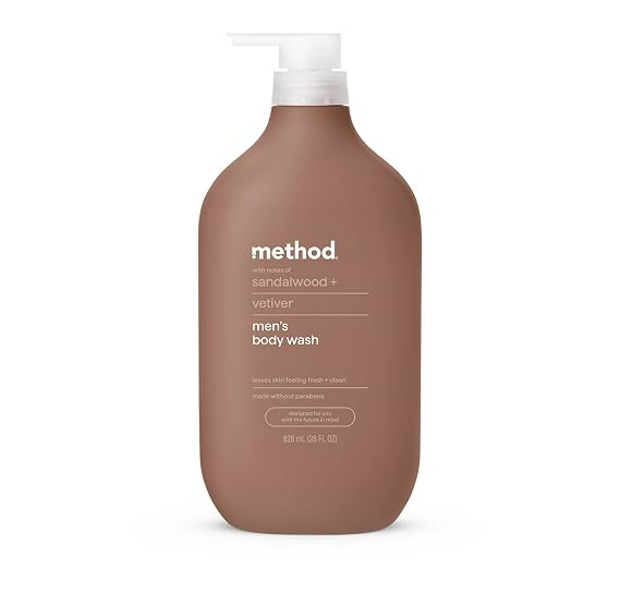 method Mens Body Wash, Sandalwood + Vetiver, 28 fl oz