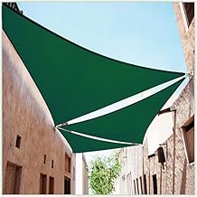 ColourTree Custom Size CTAPRT20 Order to Make 4' x 4' x 4' Green Triangle Sun Shade Sail Canopy Mesh Fabric UV Block UPF50 - Commercial Heavy Duty - 190 GSM -
