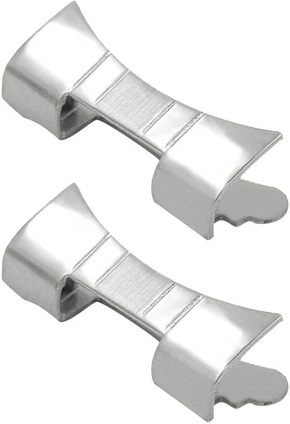 2 Pieces Premium Stainless Steel Watch Strap Link Curved End Repair 20mm/22mm/24mm