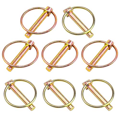 8 Pieces Pin Size 516 x 1-34 Heavy Duty Linch Pin Lock Pin Clips Tractor Lynch Pin Lynch Pin Fastener Assortment Kit for Farm Tractors Trailers Trucks Mowers Trolley Horsebox