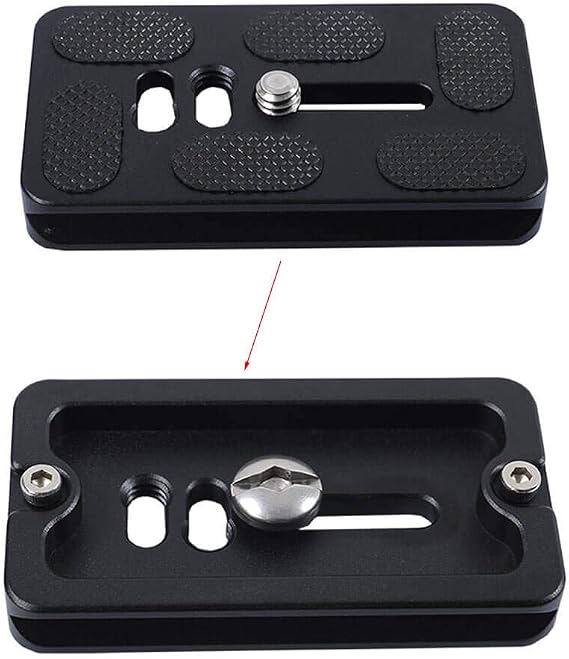 iShoot 70mm Camera Quick Release Plate QS-70 with 1/4" Screw Compatible with Arca-Swiss Fit Tripod Ball Head Panning Head Panorama Head Panoramic Head Clamp