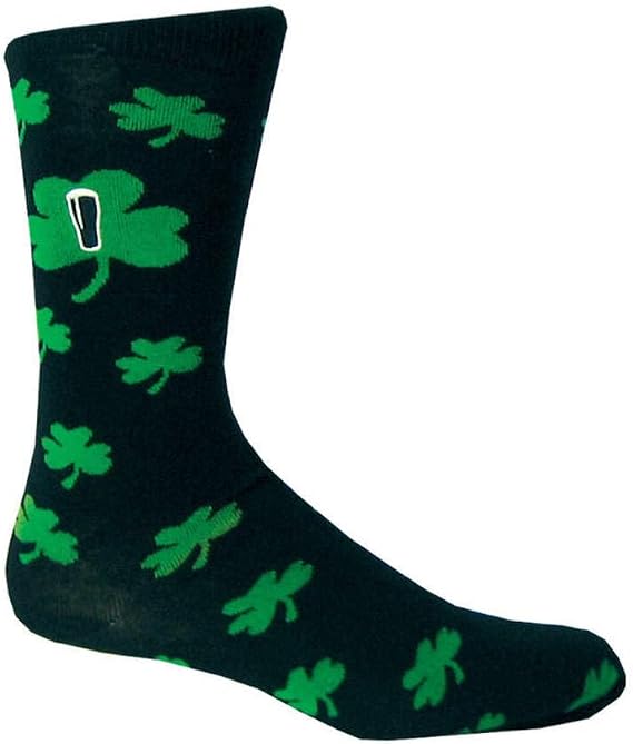 Guinness Socks With Green Shamrock Print