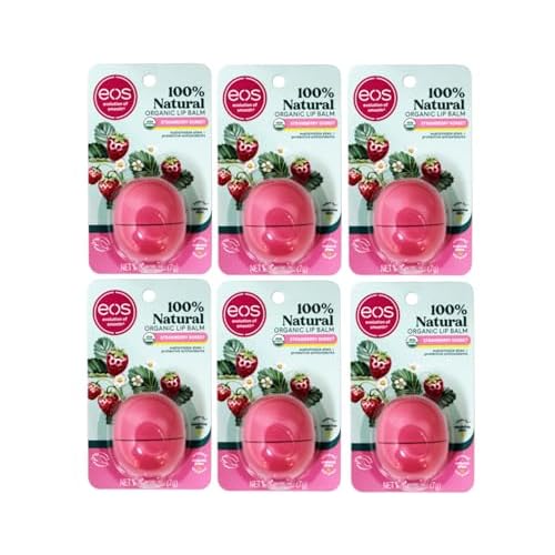 eos Strawberry Sorbet Natural Shea Lip Balm 0.25 oz. - Pack of 6