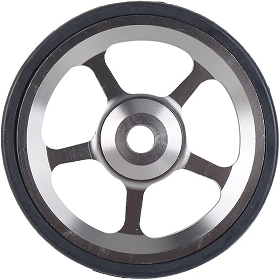 Modified 61mm Aluminum Alloy Easy Wheel with Spider Bearing for Brompton Folding Bicycle, High Strength Replacement Part for Folding Bikes (black)