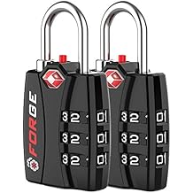 Forge TSA Approved Luggage Locks - Black 2 PK