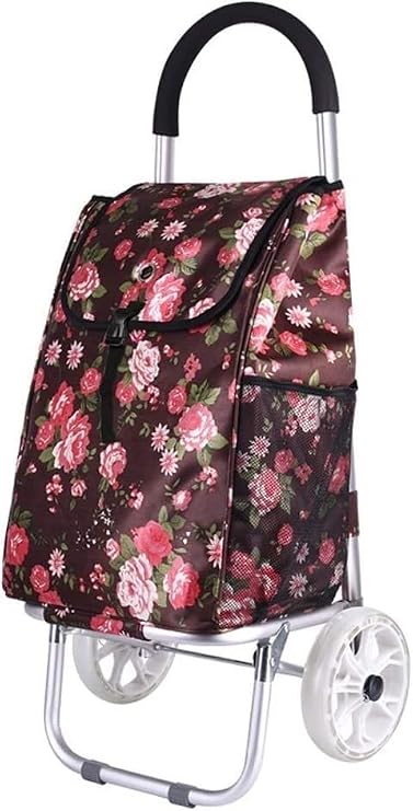 Multifunctional shopping cart Kitchen storage utility cart Shopping cart Foldable shopping cart Shopping cart Groceries Go out camping Easy to carry Walker for the elderly (Color : D)