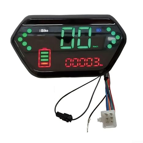 Scooter LCD Display Meter, 48-72V LCD Display Meter Control Panel, 6PIN Interface Scooter Motor Accessories for Ebikes Scooters