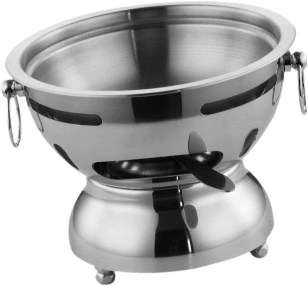Mini Hot Pot Stainless Steel Hot Pot Stockpot with Handle Portable Traditional Chinese Hot Pot Small Hot Pot for Camping Home, silver, M