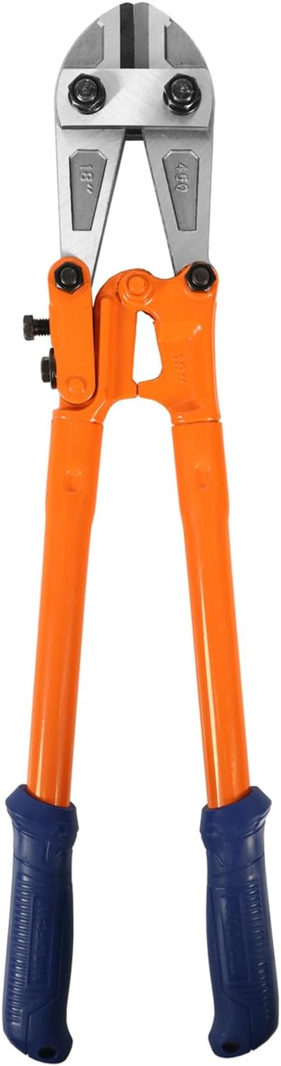 WADFOW 18" Medium Size Bolt Cutter: Soft Grip Rubber Ergonomic Handle Cutters Cutting Fence, Steel Wire, Chain, Screws, Rivet and Medium Padlock, Heavy-Duty