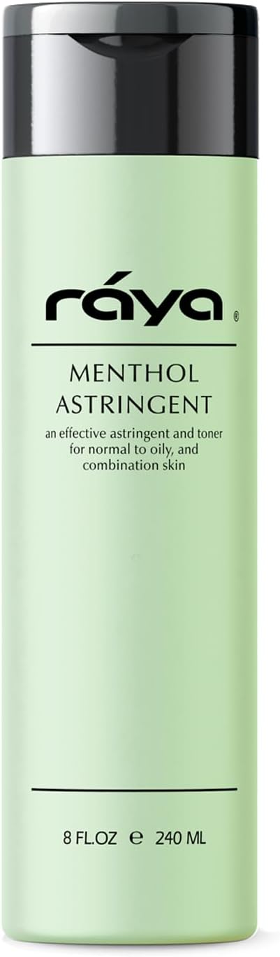 RAYA Menthol Astringent Facial Toner, 8 oz (203) | for Combination and Oily-Looking Skin | Helps Tone, Refresh, Refine and Maintain a Balanced-Looking Complexion