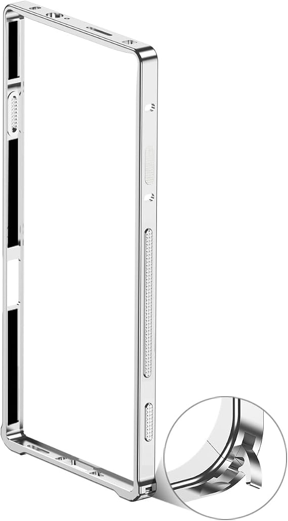 For REDMAGIC 11 Pro Bumper Case Aluminum Bumper Case/Cover Cool Nubia Nubia Red Magic 11 Pro Silver