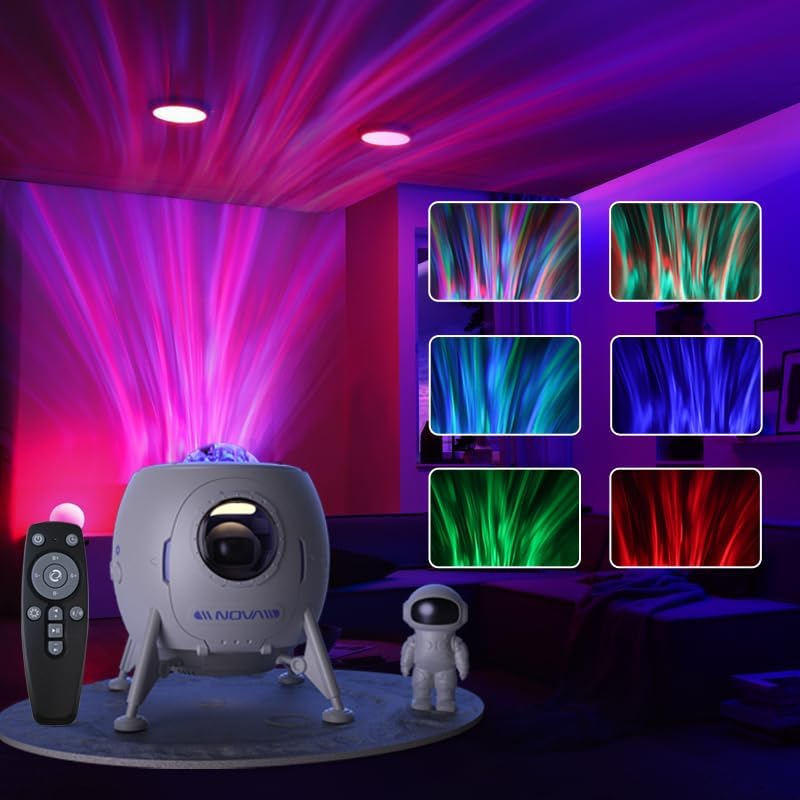 Capsule Galaxy Star Projector,LED Starry Sky Night Light,Nebula Ceiling Night Light App & Voice Controlled for Gaming Room,Bedroom,Home Theater,Camp Tent
