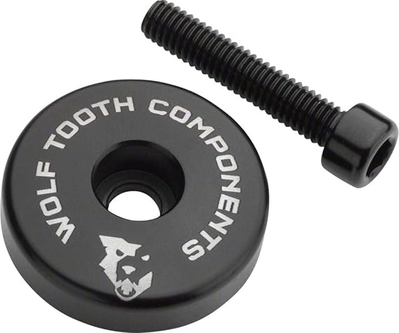 Wolf Tooth Components Ultralight Stem Cap W/Integrated Spacer Black, 5Mm Spacer