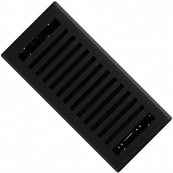 Imperial RG3437 Montezuma Decorative Floor Register, 2.25 x 12-Inch, Black Iron