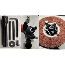 Set of 4 Pieces Non-woven Abrasive Flap Wheel P60 P120 P180 P400 fits metabo burnisher Hand Held burnishing machine also fit 5/8"-11 Thread grinder polisher (grinder collar between 41-48 MM)