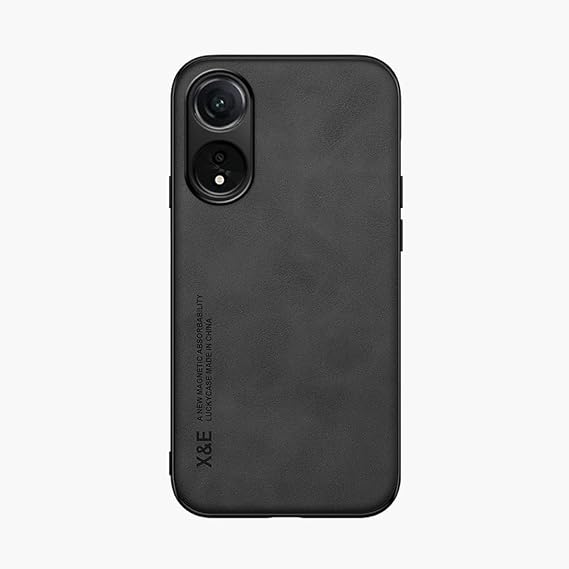 Kepuch Silklike Case for Oppo A58 5G/A78 5G - Cover Bumper Built-in Metal Plate for Oppo A58 5G/A78 5G - Black