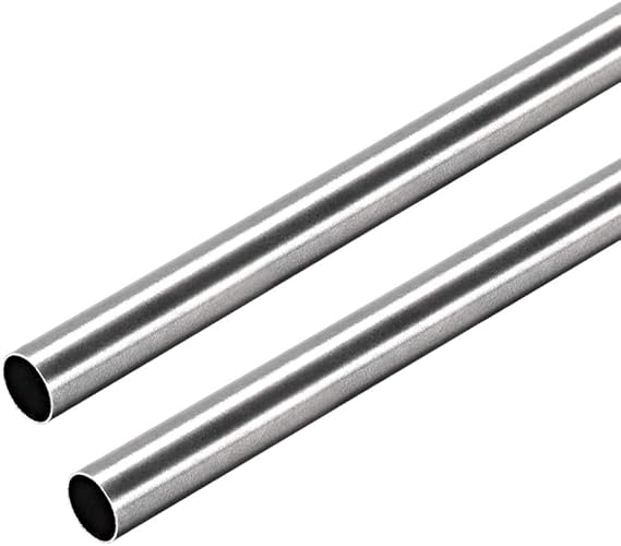 uxcell 304 Stainless Steel Round Tubing 6mm OD 0.2mm Wall Thickness 250mm Length Seamless Straight Pipe Tube 2 Pcs