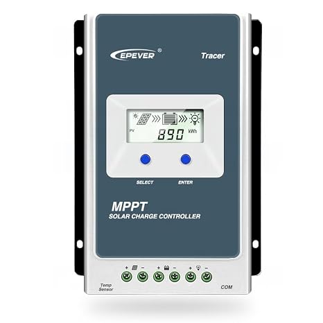 EPEVER 40A MPPT Solar Charge Controller Solar Panel TracerAN Series with 12V/24V DC Automatically Identify System Voltage (40A)