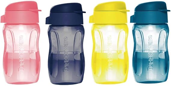 Tupperware Aquaslim 310ml Fliptop Bottle 4pc