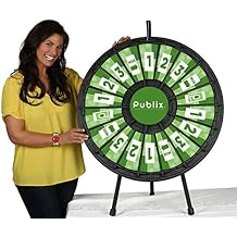Tabletop Prize Wheel 18 Slots Spin The Wheel Game for Carnivals, Trade Shows Sturdy ABS Plastic and Collapsible Steel Frame (18 Slot, Table Top)