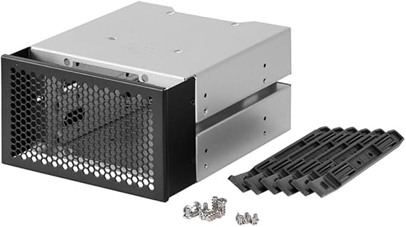 3.5 Inch HDD Cage Rack Hard Driver Tray Hard Drive Cage Support 3 HDD Hard Disks Black&Silver 500323227