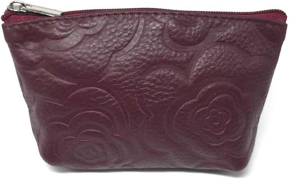 Genuine Leather rose-flower Coin Purse