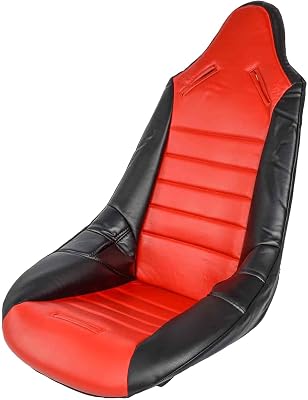 JEGS Pro High Back II Vinyl Seat Cover | Red With Black Trim | Cover Only, Seat Available Separately | Male Snaps To Attach To Seat Available Separately